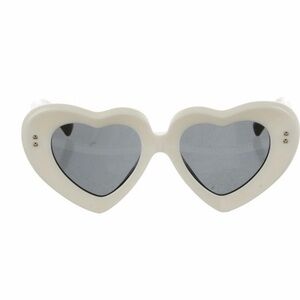 Valentino Garavani Heart-Shaped White Sunglasses